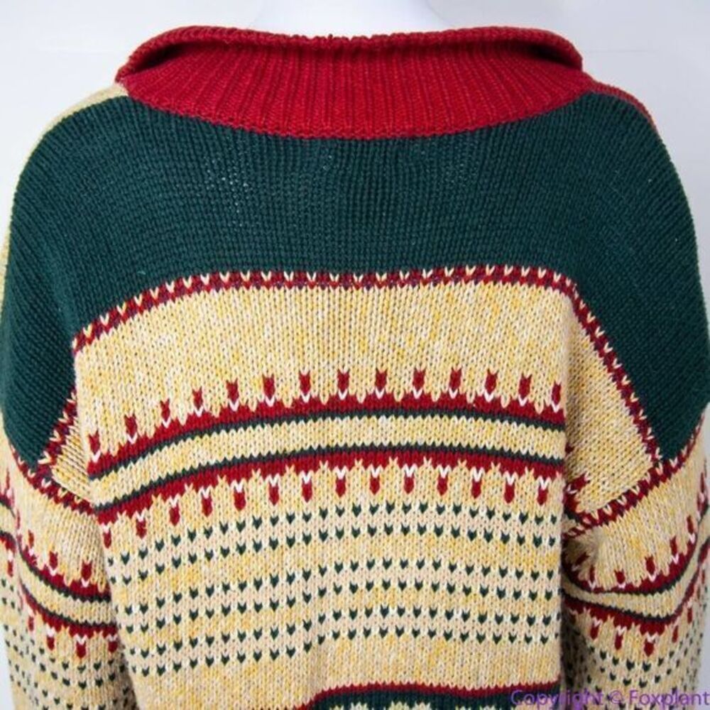 Vintage BonWorth Christmas ugly sweater,‎ 3D, Santa Clause, cardinal, M - Picture 6 of 16